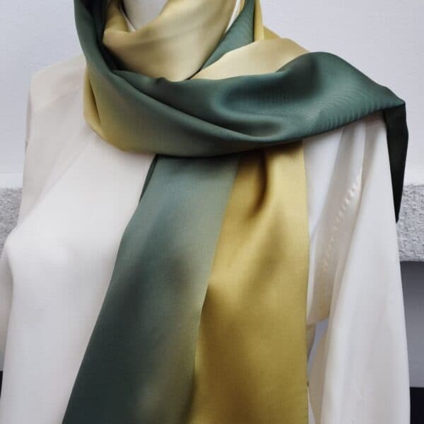 Silk degrade scarf crepe satin