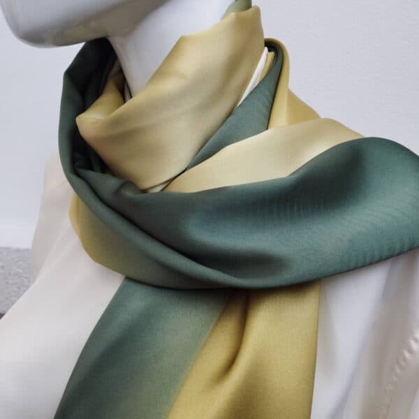 Silk degrade scarf crepe satin